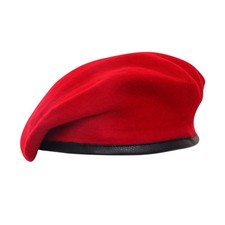 Gvhntk Berets for Army Style Military Men Women Wool One Size, Red 