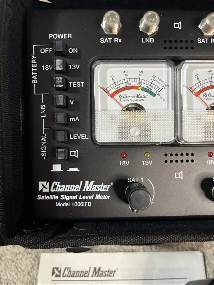 NUEVO - Medidor de Señal Satelital Channel Master 1006IFD con Estuche, Fuente de Alimentación, Manual Foto 2 de 4