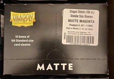 Dragon Shield Matte Magenta 10 PACK DISPLAY BOX Standard Size Sleeves 100ct