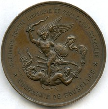 BELGIEN - BRONZENE PR&Auml;MIENMEDAILLE UM 1830