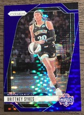 2024 Panini WNBA Prizm Brittney Sykes Blue Pulsar Prizm /199 Mystics #80