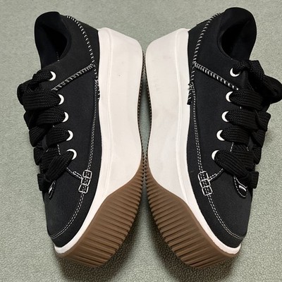 UGG Women's EZ Duzzit Essential Lace Up Black Platform Sneakers