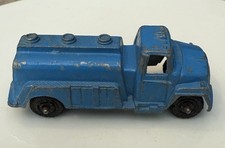 Vintage Tootsietoy Diecast Metal Blue 2.5 Inch Fuel Oil Tanker Truck Made In USA