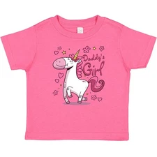 Inktastic Daddy's Girl Unicorn Baby T-Shirt Outfit Father Day Gown Infant Tees