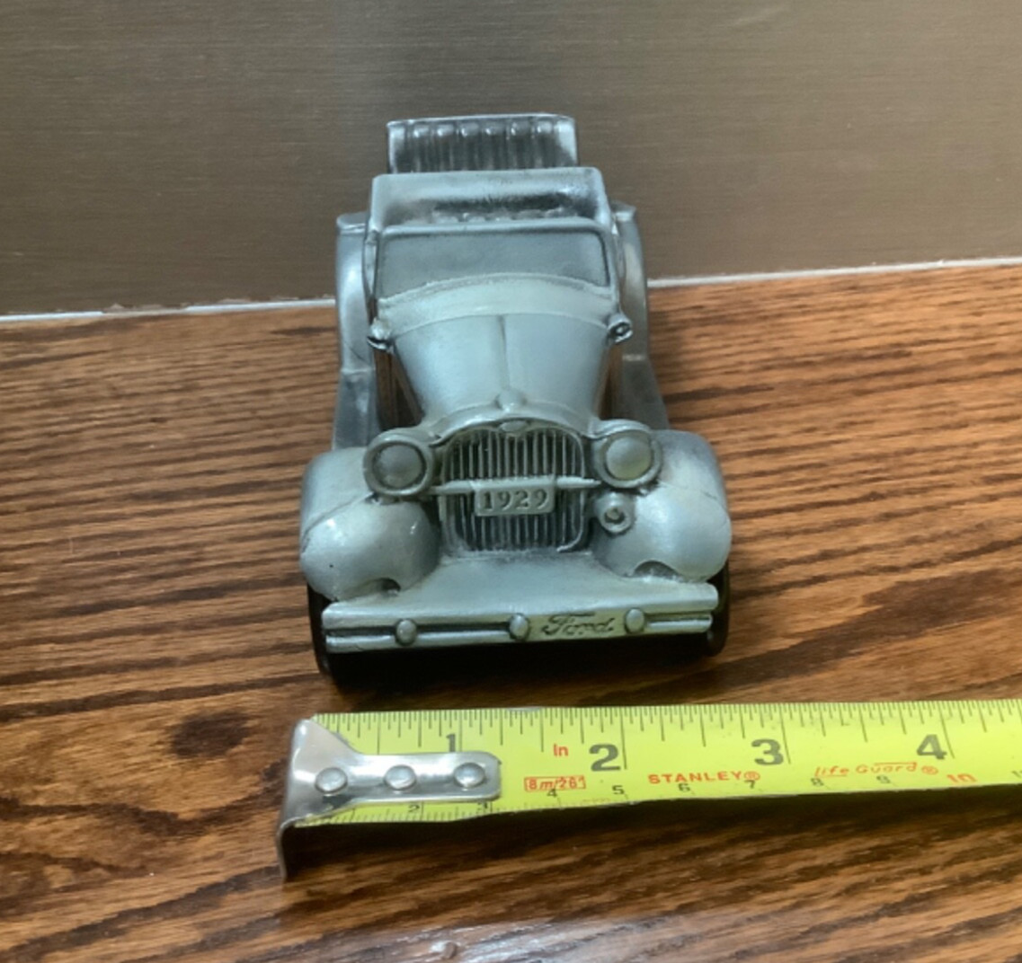 Banthrico 1974 Chicago - 1929 Model - Ford Convertible Car Metal Coin Bank