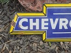 VINTAGE CHEVROLET BOW TIE PORCELAIN SIGN APPX 19.5" X 7" — photo 2