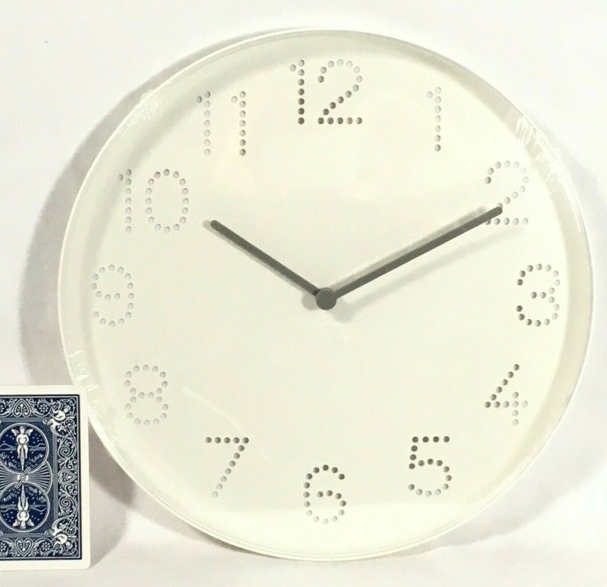Ikea Wall Clock Tromma White 9 3/4" Quiet Silent Free Shipping Fast