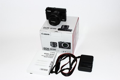 Canon Eos M100 24 2mp Digital Camera Black Kit W Ef M Is Stm