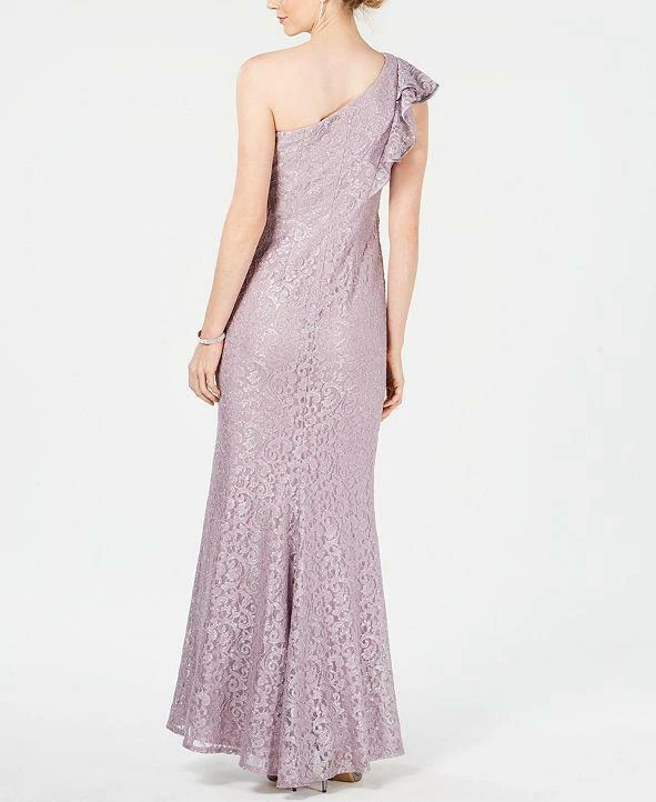 Jessica howard ruffled top one shoulder gown