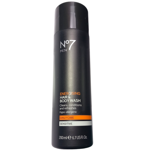 No7 Men Body Wash 200 ml Energising Hair Daily Sensitive Hypo-Allergenic Skin - Picture 6 of 24