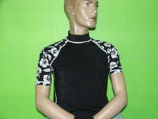 MEN'S SHORT GUARD SLEEVE RASH ALOHA BLACK- BLUE- RED- YELLOW see size chart 