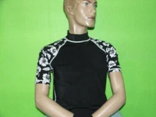 MEN'S SHORT GUARD SLEEVE RASH ALOHA BLACK- BLUE- RED- YELLOW (see size chart)