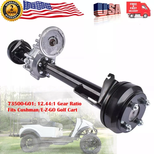 Rear Axle Assembly for EZGO Electric Golf Carts 1994-2022 12.441 w/Brake Drum