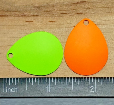 Colorado Spinner Blades Size 4 Chartreuse and Fluorescent Orange- 24 pack