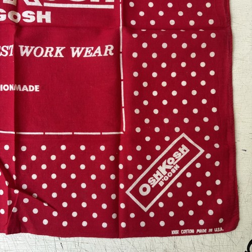 OshKosh B'Gosh red bandanna Union Made in the USA - Picture 6 of 9