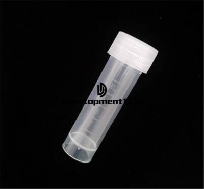 10pcs Volume Plastic Sample Bottle Small Bottle Vial Storage White Cap 5ML #F4