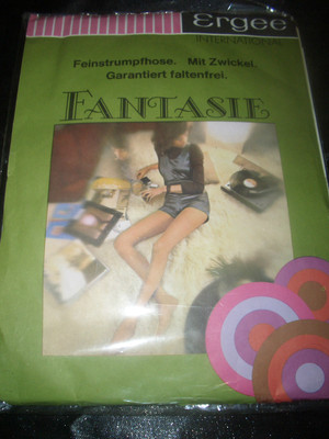 VINTAGE Ergee Fantasie Muster Strumpfhose Gr. 36-38 kupfer 20 den Tights OVP