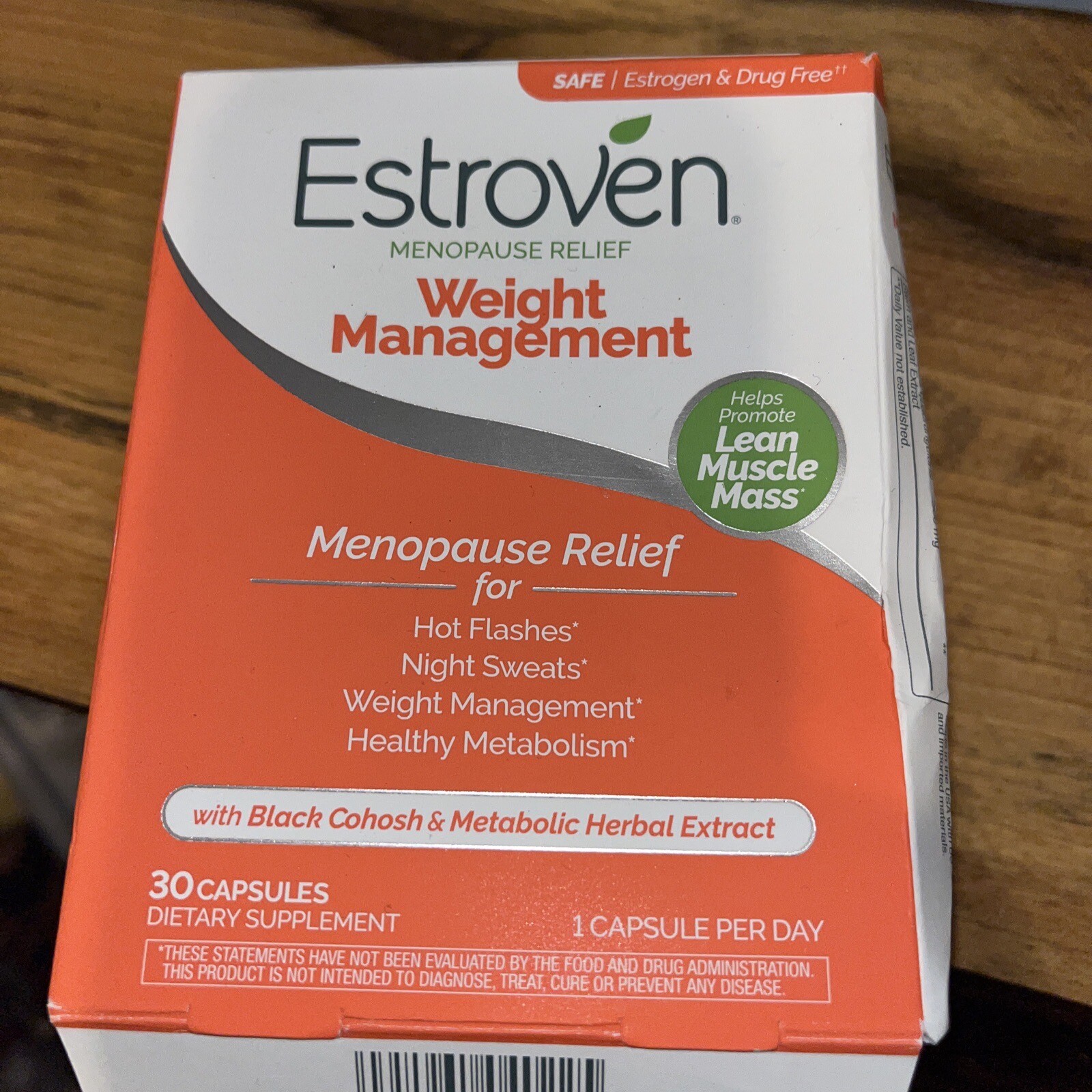 Estroven Menopause Relief + Weight Management Caps 30 Ct Exp 11/24