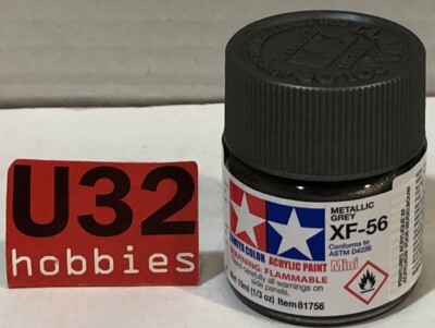 TAMIYA 81756 XF-56 Acrylfarbe Grau Metallic Für Modellbau 10Ml