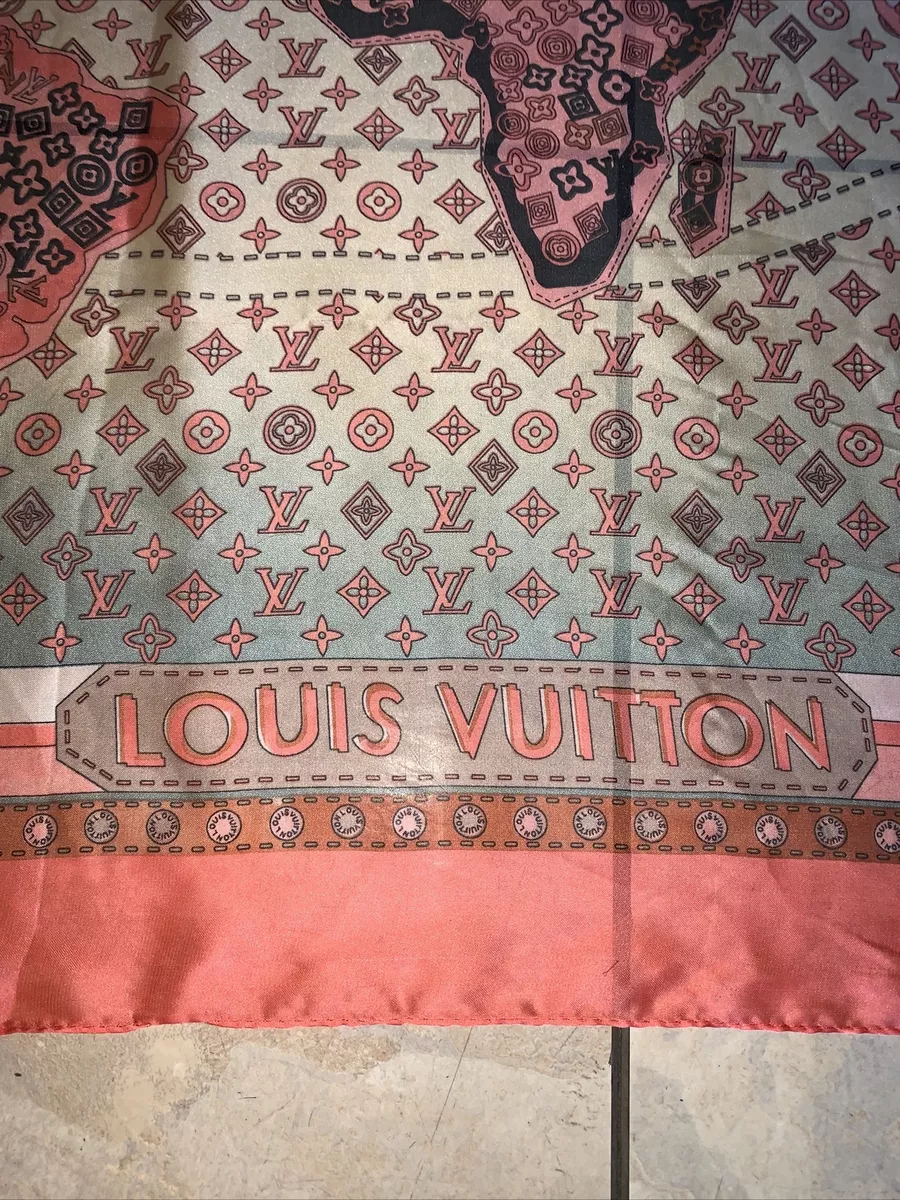 Louis Vuitton Vintage silk scarf 70 X 35”