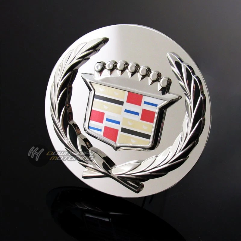 Enchufe de tapa de enganche de remolque cromado estilo clásico Cadillac 1,25" receptor de remolque Foto 2 de 4