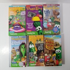 Lot of 6 New Veggie Tales Lot VHS VCR Video Tape SEALED Sing Along.