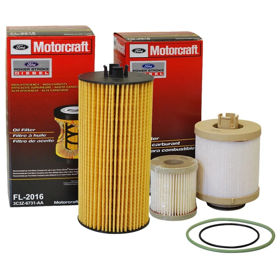 FD4616 FL2016 Oil & Fuel Filter Kit For 03-07 6.0L Powerstroke Diesel Foto 2 de 4