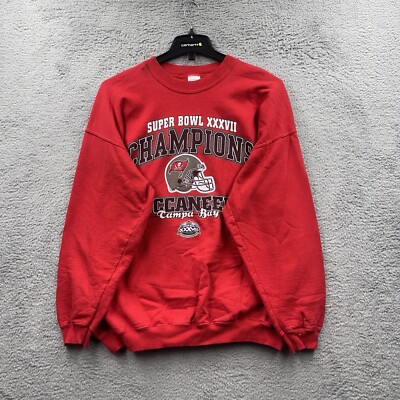 Tampa Bay Buccaneers Sweatshirt Crewneck XL Y2K Adults Red