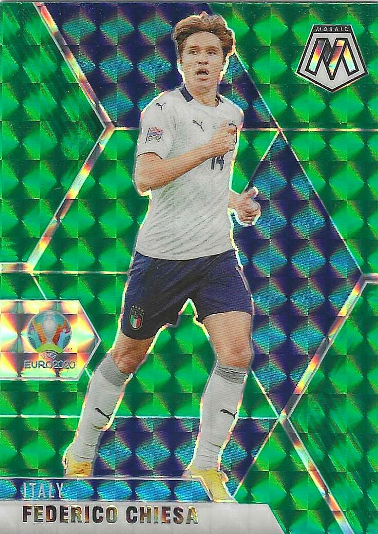 2020/21 PANINI MOSAIC UEFA EURO FEDERICO CHIESA GREEN PRIZM #140
