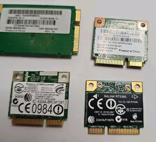 Lot of 5 CMini-PCIe WiFi Atheros AR5B125 AR5B22 RALINK RT5390 Broadcom BCM943224 - 第 4/11 張圖片
