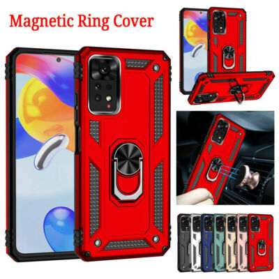 Shockproof Ring Stand Armor Cover Case For Xiaomi Redmi Note 11 10 9S 8 Pro 9T 7