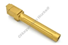 HGW Titan Fluted Pocketed Barrel for Glock 17 G17 9mm Stock Length Gold TiN