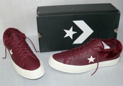 Converse 162602C ONE STAR OX Leder Schuhe Sneaker Boots 46 Dark Burgundy Crem BK