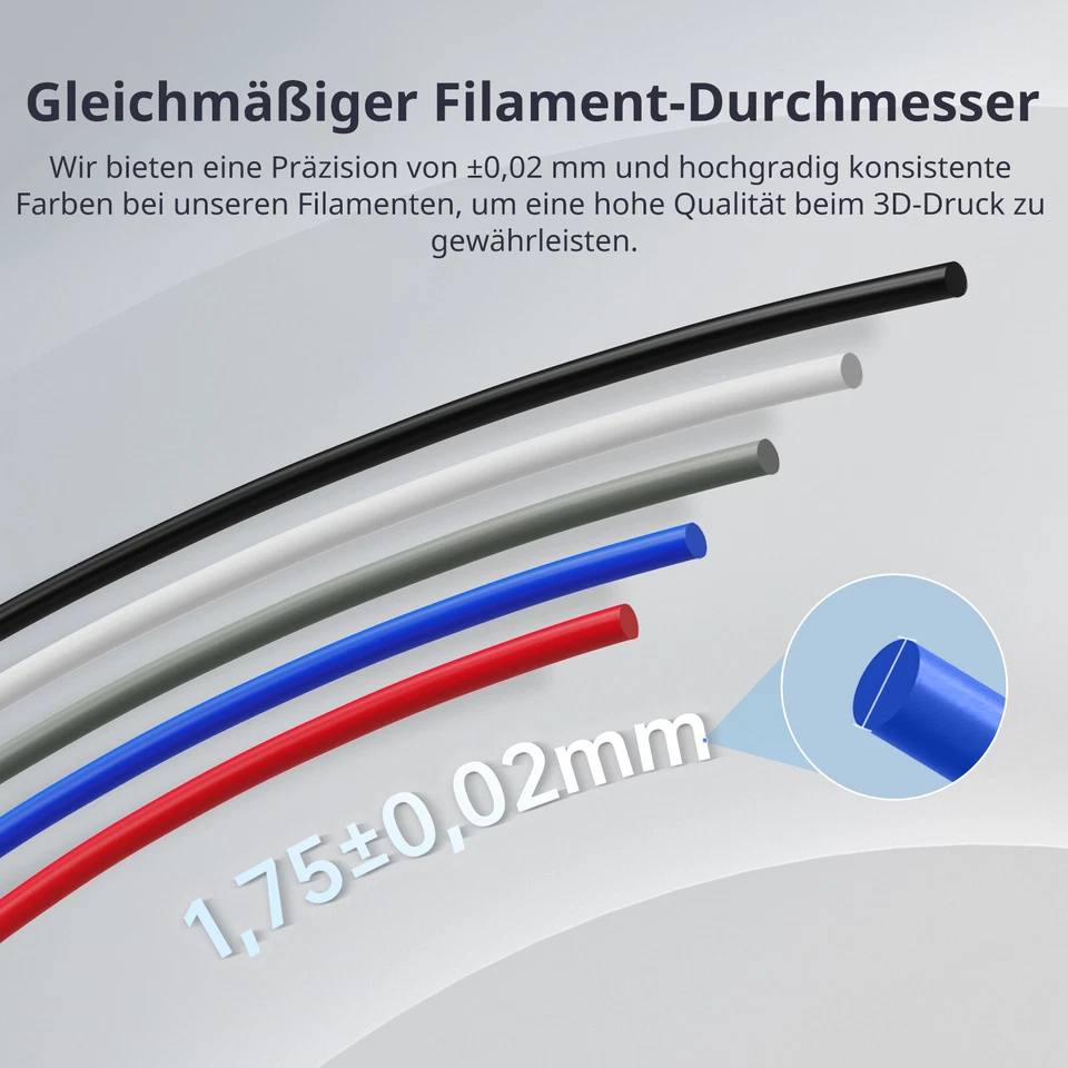 ANYCUBIC 1.75mm 3D Filament PLA Standard 1/2/3/4/5/10/KG für FDM 3D Drucker - Bild 2 von 4