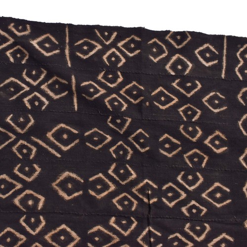 Tela de barro negra textil Mali 58x30 pulgadas Bògòlanfini - Imagen 4 de 7