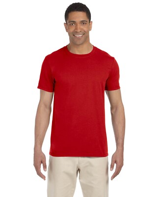 Gildan G640 Adult Softstyle T-Shirt Ringspun Cotton Crew Neck Plain T-Shirt