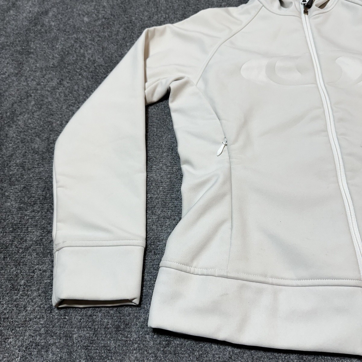 Salomon Jacket Womens Small White Hooded Full Zip Hand Pocket Comfort YKK  Zipper | eBay
