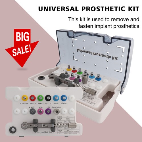 Kit protesi impianto universale dentale chiave dinamometrica cacciaviti set rimozione - Foto 17 di 46