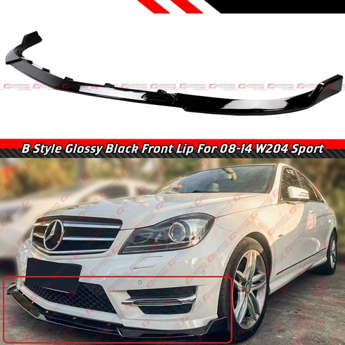 2008-2010 Mercedes Benz C-Class W204 Polypropylene H Style Front Bumper Lip - BKPL-MBW204H