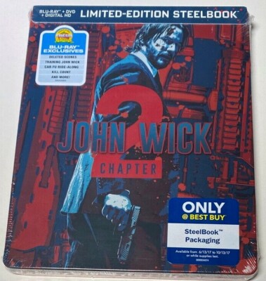 John Wick Chapter 2 Blu-ray Digital HD Best Buy Exclusive Steelbook