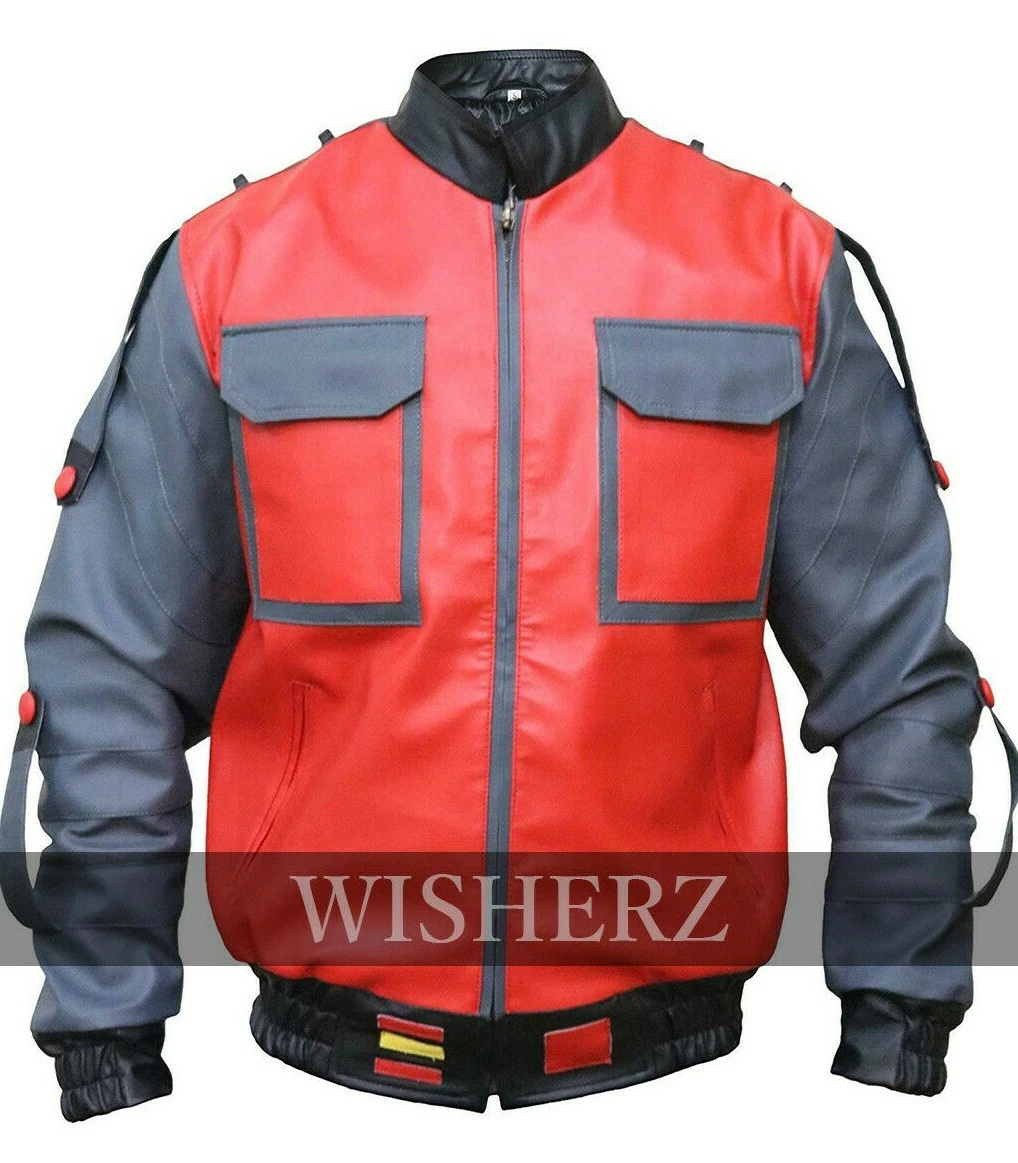 Marty Mcfly 2 Leather Jacket Back to the Future Michael J. Fox