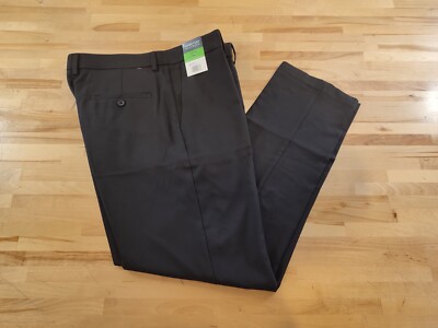 KENNETH COLE REACTION Slim Fit Techni-Cole Performance Dress Pants Black 34Wx30L