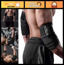 Elastic Elbow Wraps for Weightlifting  Powerlifting - Compression Support Strap