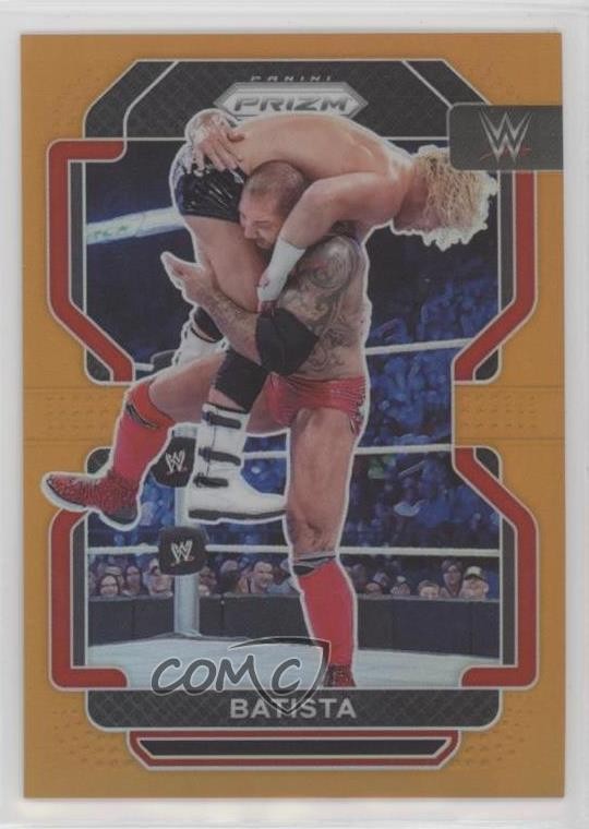 2022 Panini Prizm WWE Orange Prizm 47/99 Batista #196