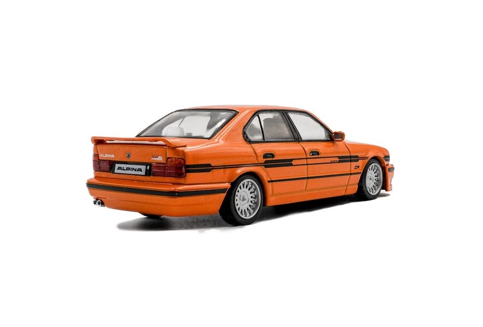 BMW Alpina B10 E34 BITURBO 1994 Arancione Modellino 1:43 Solido - Immagine 4 di 4