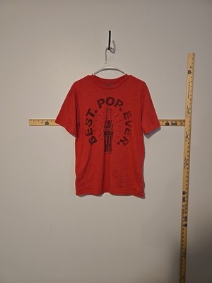 Coca Cola Best Pop Ever T Shirt Mens Small Red Coke Bottle Graphic Tee