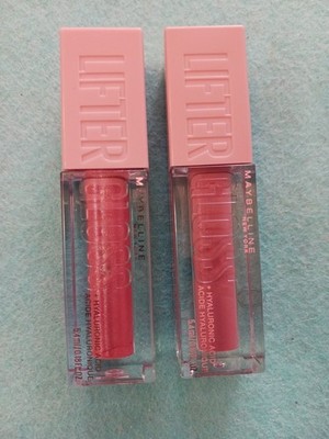 2 Maybelline Lifter Lip Glosses: SILK + MOON, W/ Hyaluronic Acid (5.4mL/0.18Oz)