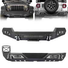 Frontrear Bumper Wled Lights D-rings For 2007-2018 Jeep Wrangler Jk Jku