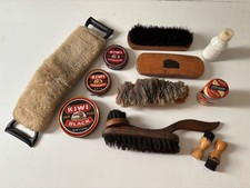 Vintage Lot Boot  Shoe Shine Brushes Buffers Polishers Tins Esquire Empire Kiwi