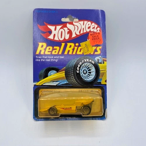 1982 Hot Wheels Vintage Real Riders Lightning Gold 5372  Free Shipping